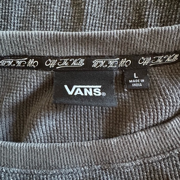 Men’s Vans Grey Pullover Shirt, Size Large - Picture 5 of 8